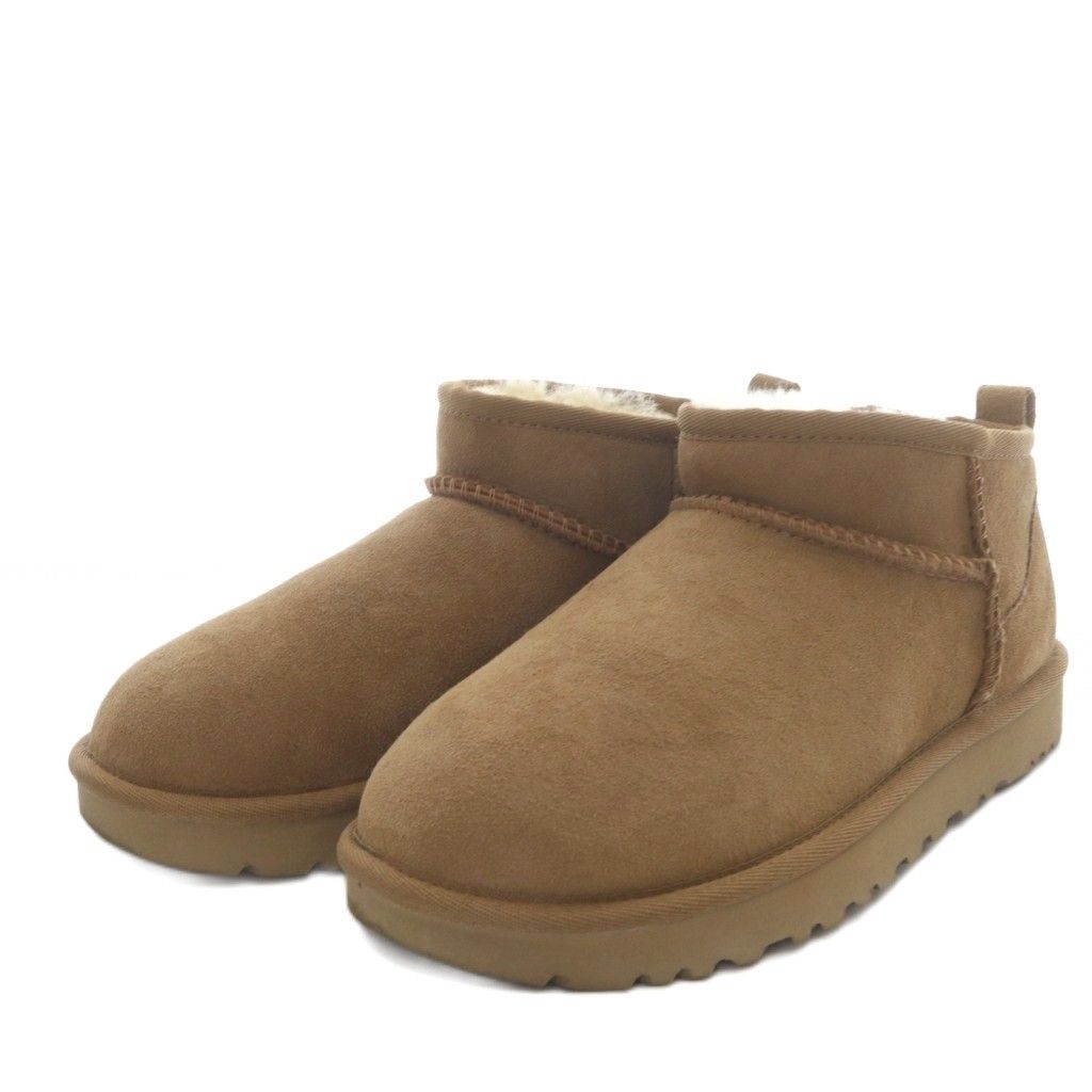 アグ オーストラリア UGG australia Classic Ultra Mini ムートンブーツ ショート スエード US 6 ブラウン 1116109 YO 14 SH