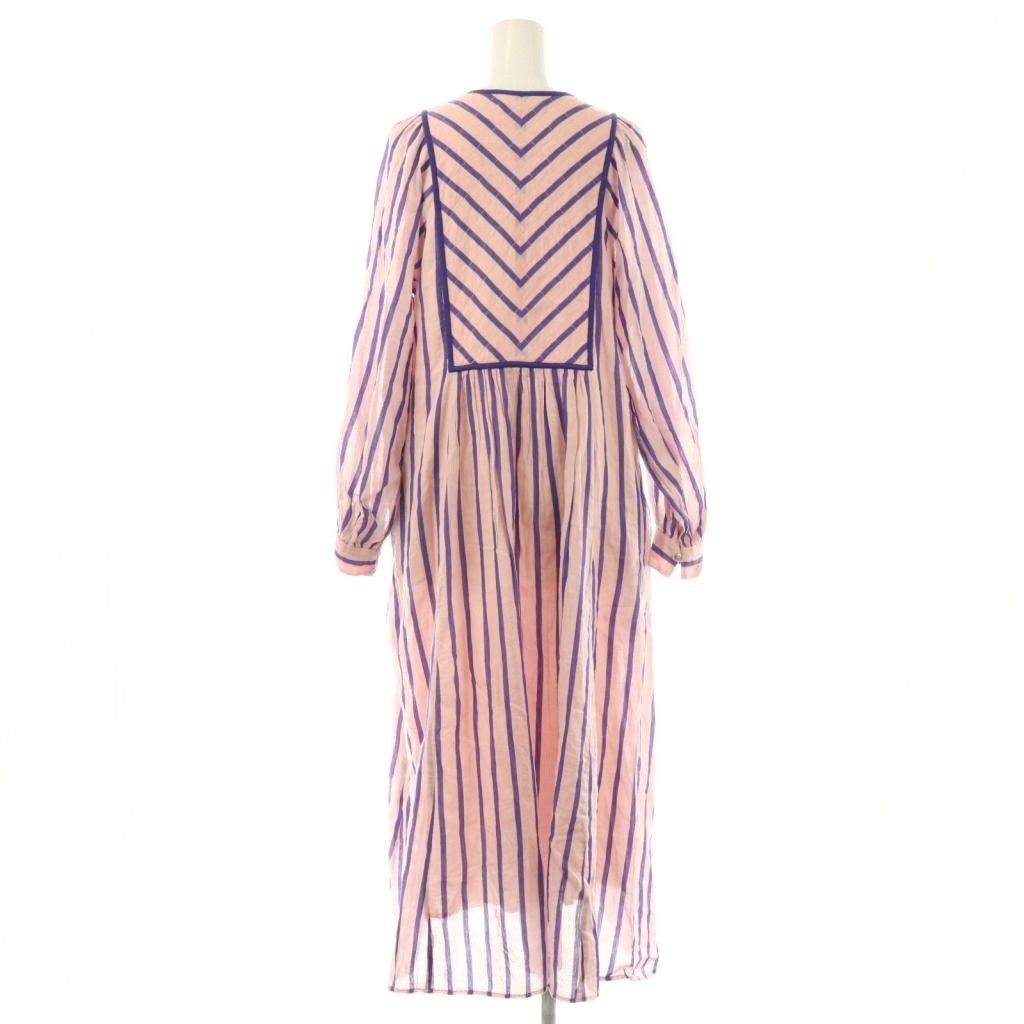 ヌキテパ NE QUITTEZ PAS! Cotton Voile Stripe Gather Dress
