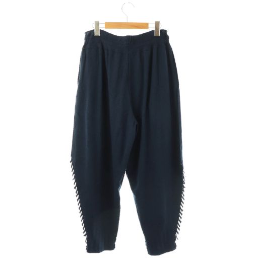 エイポック A POC エイブル イッセイミヤケ AT41KF400 サイドフリンジパンツ テーパードパンツ ニット 2 ネイビー ES OS SH