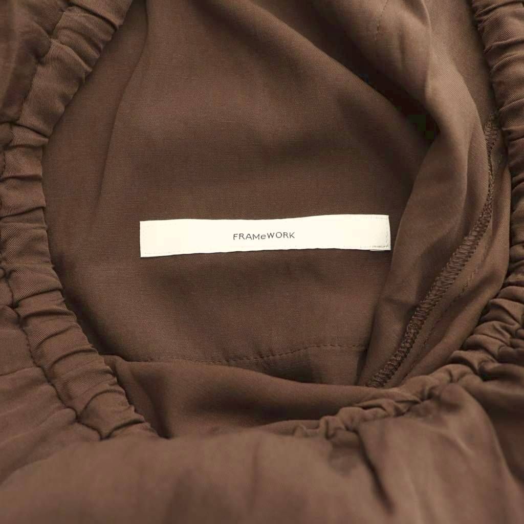  フレームワーク Framework 25 AW キュプラスパンツイルイージーパンツ ストレート 36 茶 ブラウン AT OS その他 パンツ