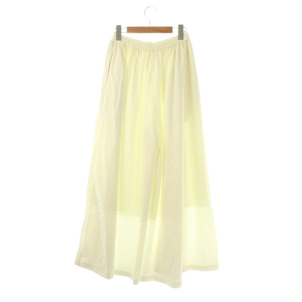 ル フィル LE PHIL 25年 コンパクトギャザーワイドパンツ イージー 0 白 ホワイト AT OS