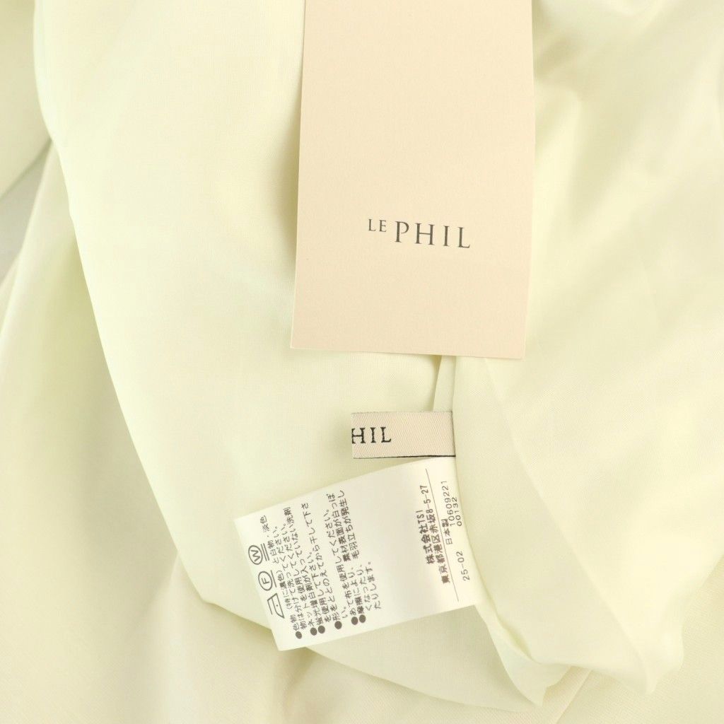 ル フィル LE PHIL 25年 コンパクトギャザーワイドパンツ イージー 0 白 ホワイト AT OS GINKGOPHARMACY_COM