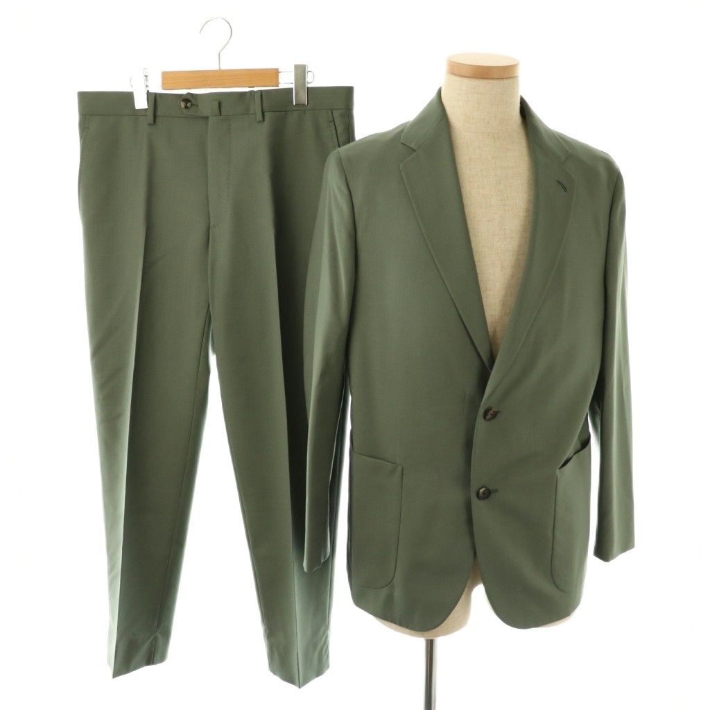 カルーゾ CARUSO 24SS ウール ジャケット×パンツ テーラード セットアップ スーツ TOMORROWLAND取り扱い 50 グレー HK OS