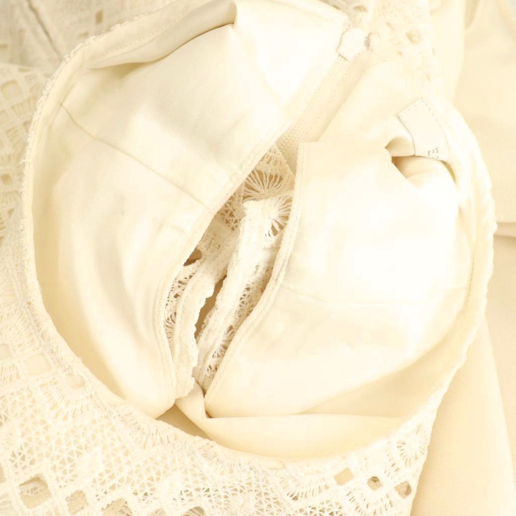  エポカ EPOCA ライトクロス レースコンビドレス ワンピース ノースリーブ 38 アイボリー ES OS 長袖 七分袖 その他