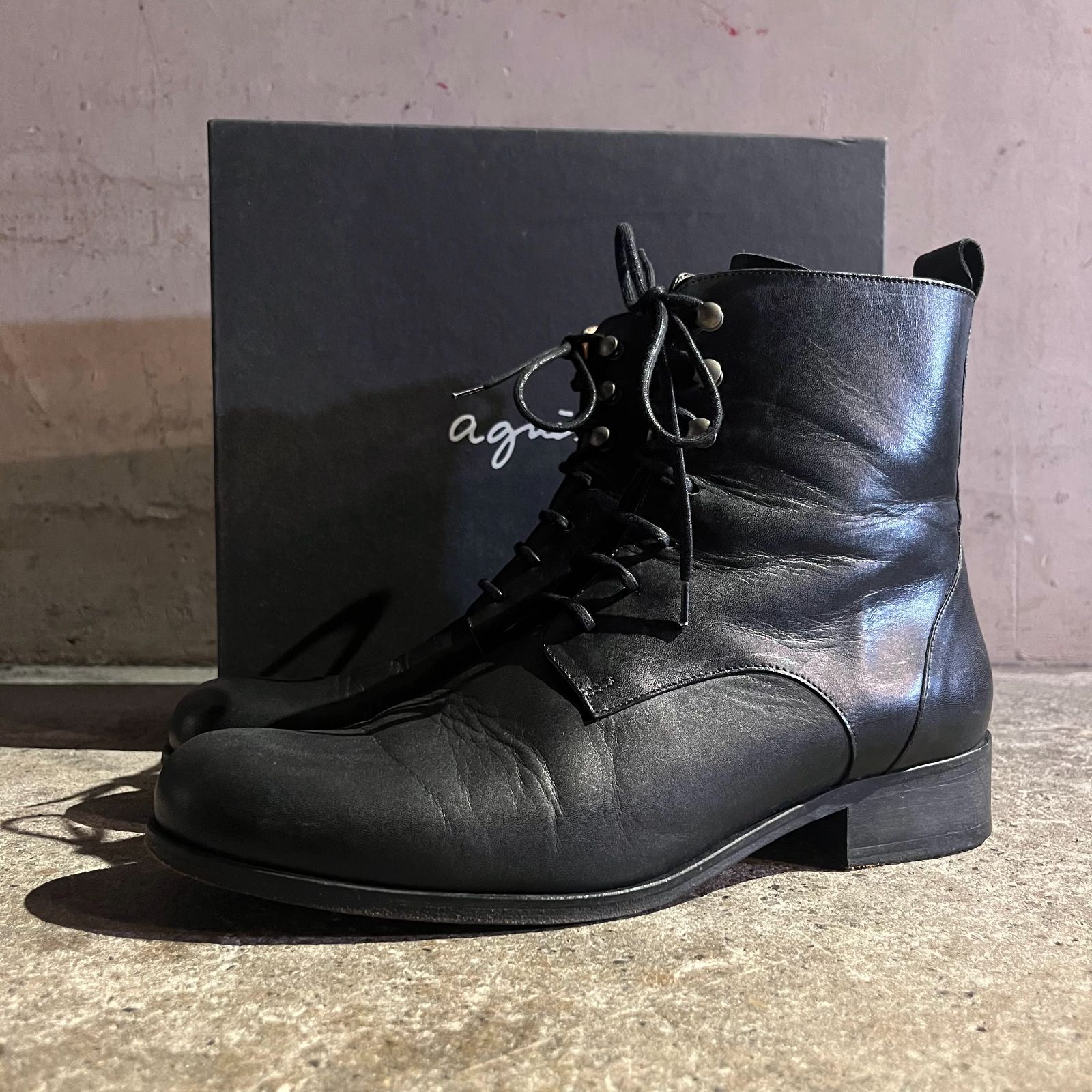 agnes b. レースアップブーツ 40 レザー アニエスベー