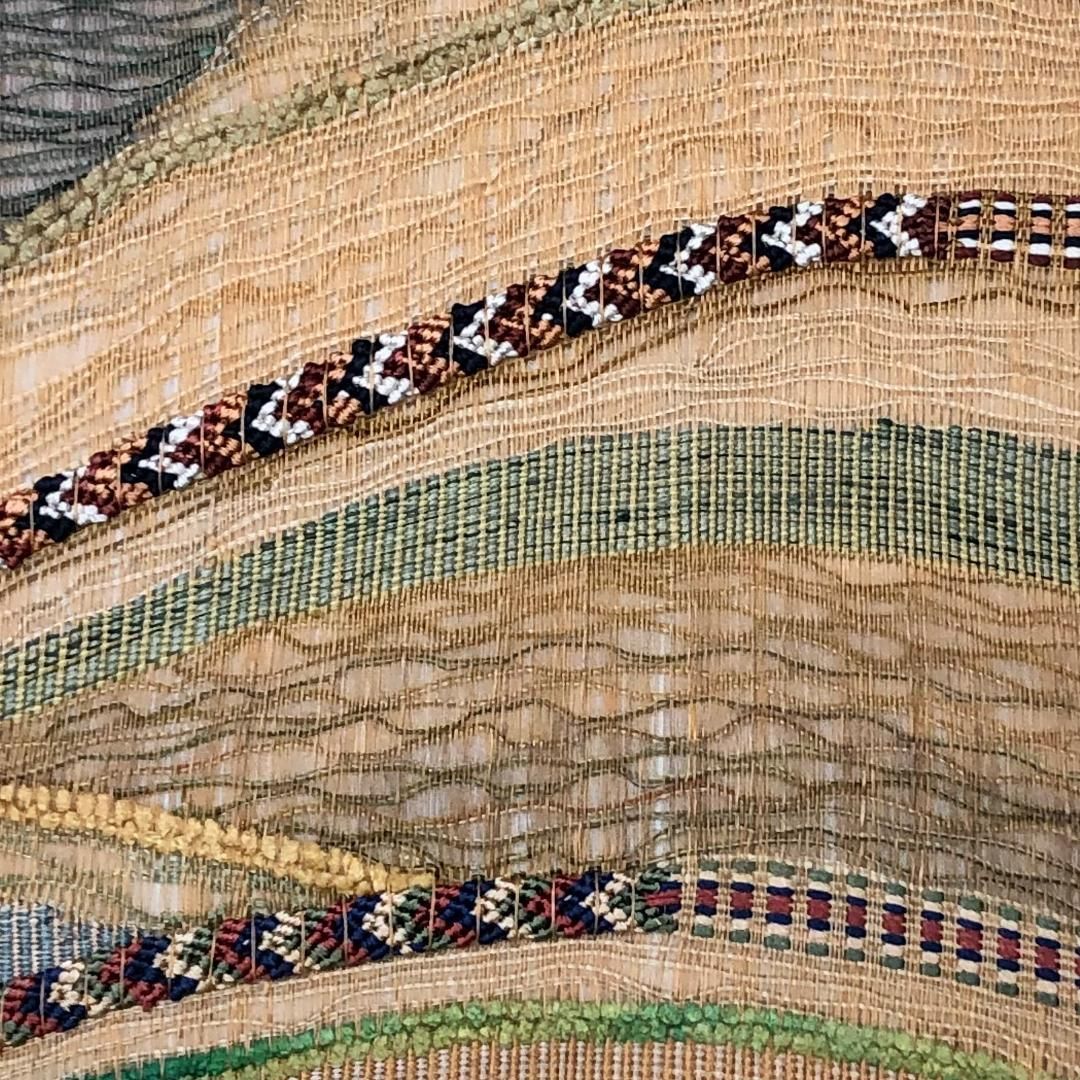 立体的な織模様 麦藁色