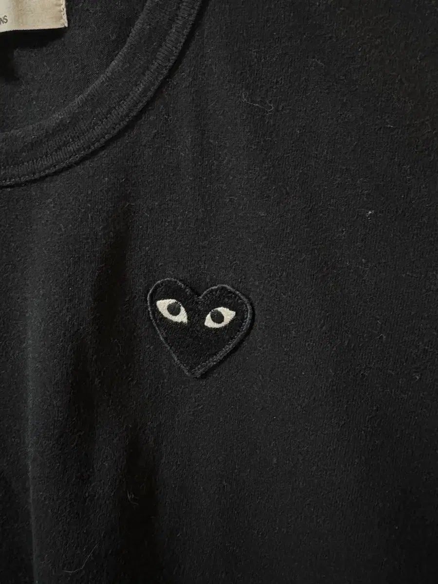 コム デ ギャルソン 黒 ワッペン Tシャツ Sサイズ