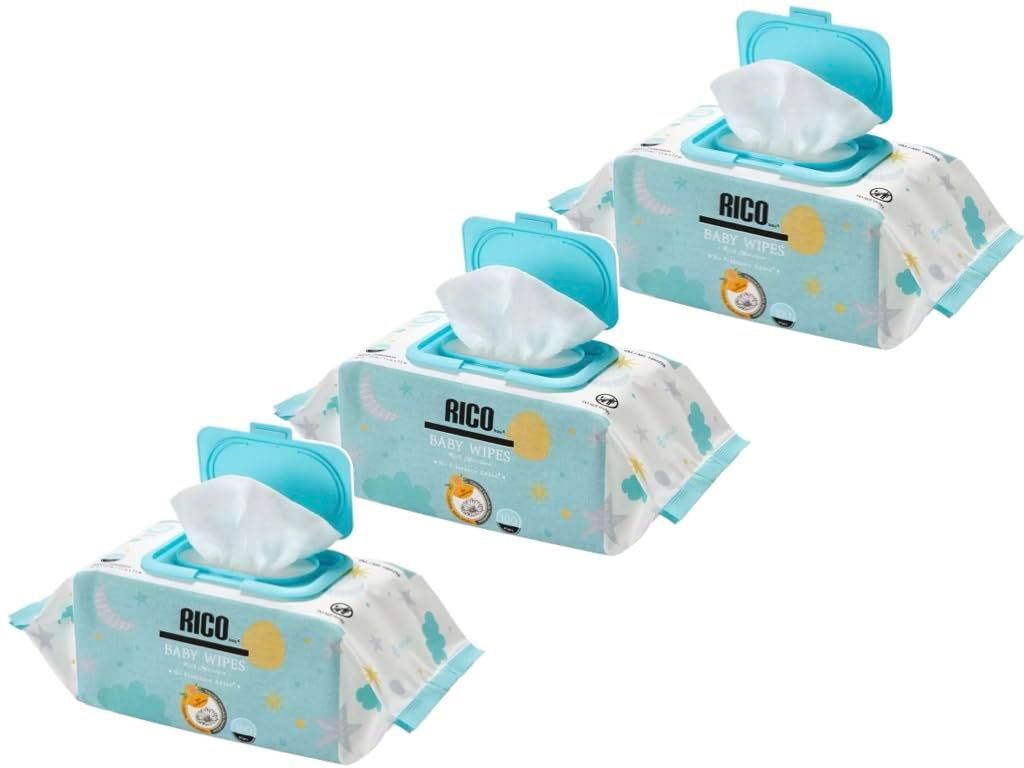 【3個まとめ買い】RICO 赤ちゃん用 おしりふき リニューアル 100枚 x 3 