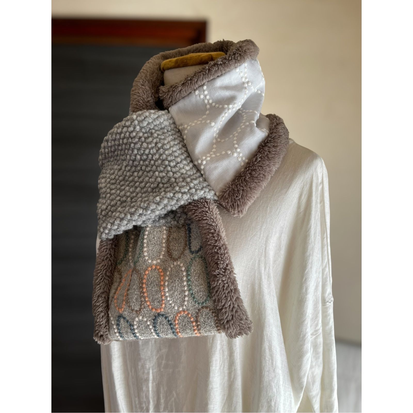 マフラータイプ】tarte・tambourineのネックウォーマー ミナペルホネン