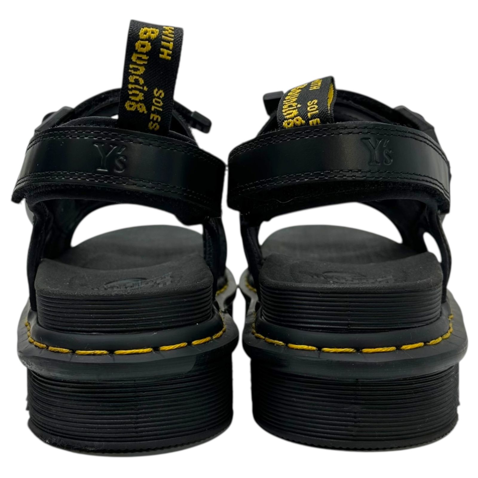  DR MARTENS Y s ドクターマーチン ワイズ FORSTER ZEB フォースター シャークソール レザー ストラップ サンダル YW E 01 700 Men US 9 27 cm ブラック コラボ サンダル サンダル
