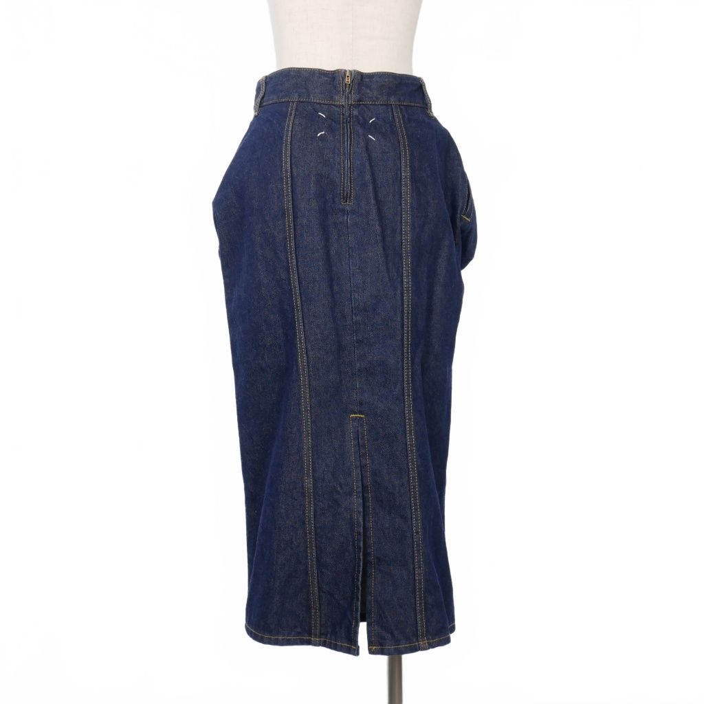 定価10万 Maison Margiela プリーツ デニム スカート メゾンマルジェラ Maison Margiela 23AW プリーツ デニムスカート
