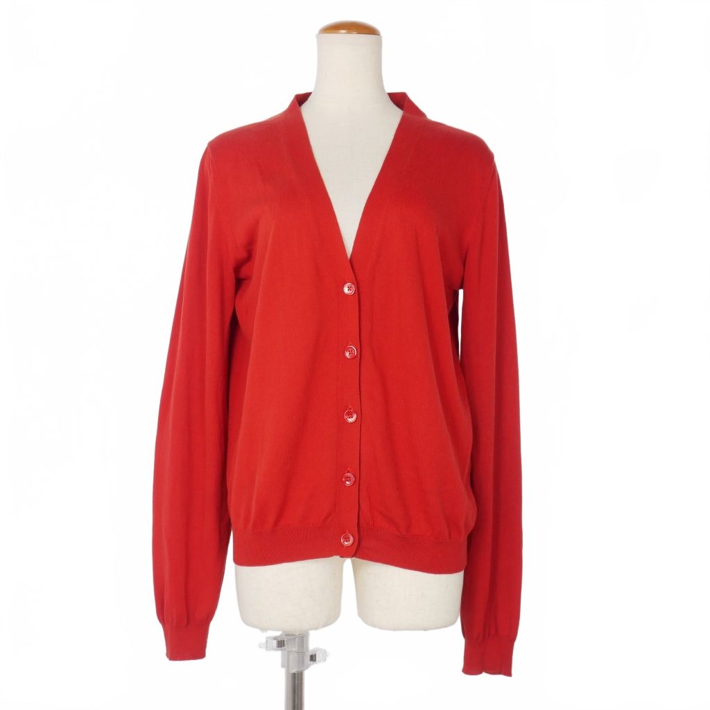 メゾンマルジェラ Maison Margiela 18SS エルボーパッチ カーディガン 長袖 Vネック S 赤 レッド 51HA0818 正規