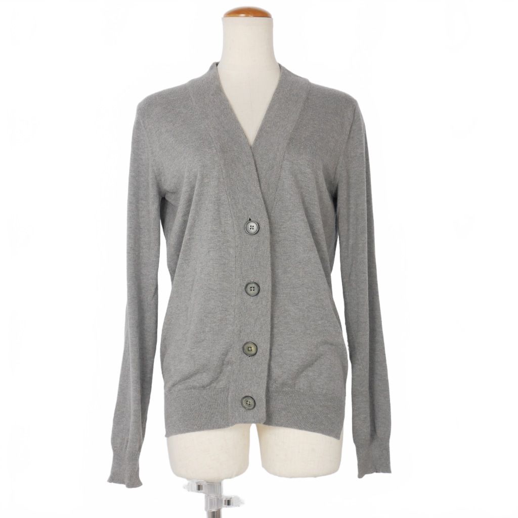 メゾンマルジェラ Maison Margiela エルボーパッチ カーディガン 長袖 Vネック XS 灰 グレー S51HA0932 S16631 正規