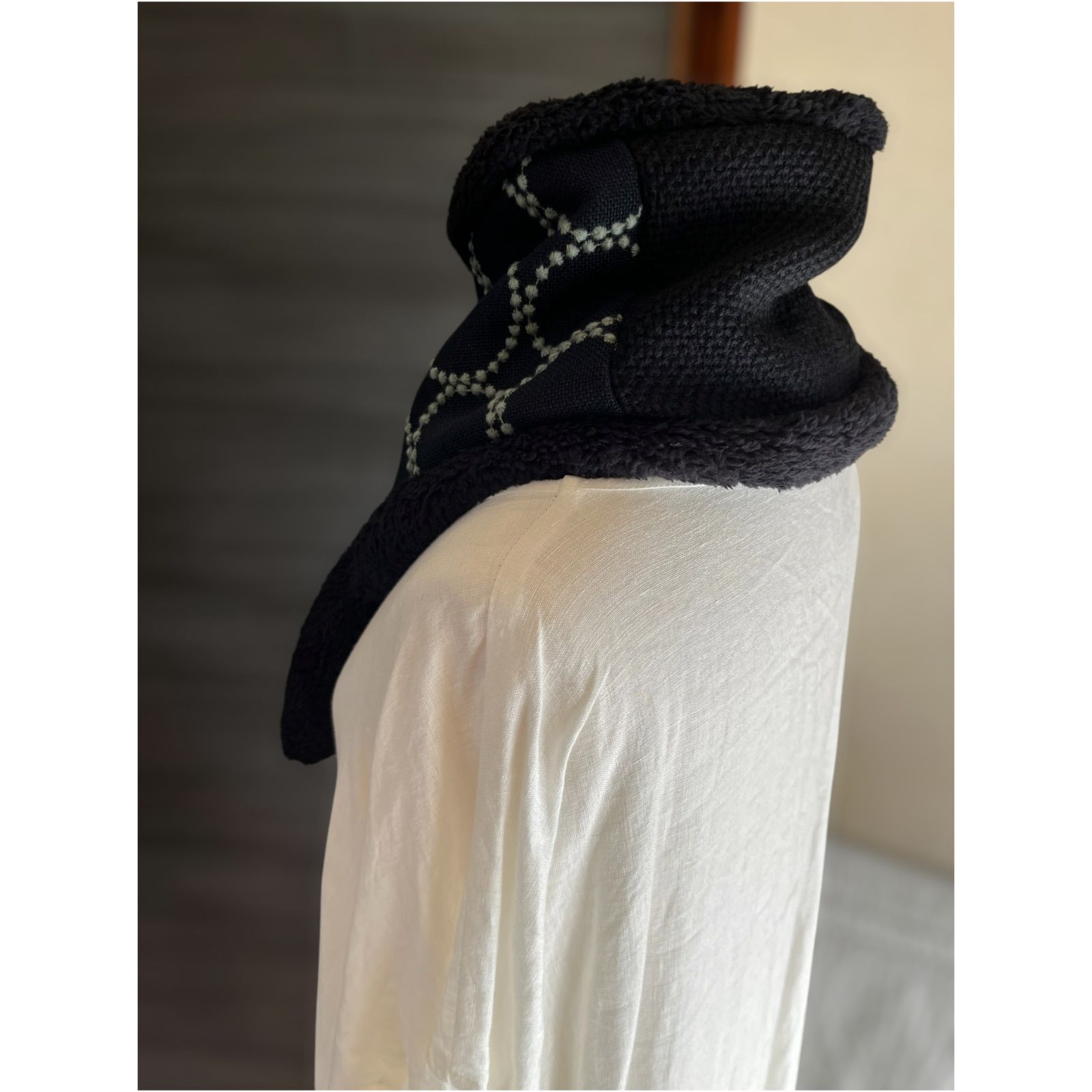 【マフラータイプ】skyful・tambourine ネックウォーマー ミナ生地 マフラータイプ】skyful・tambourineのネックウォーマー ミナ