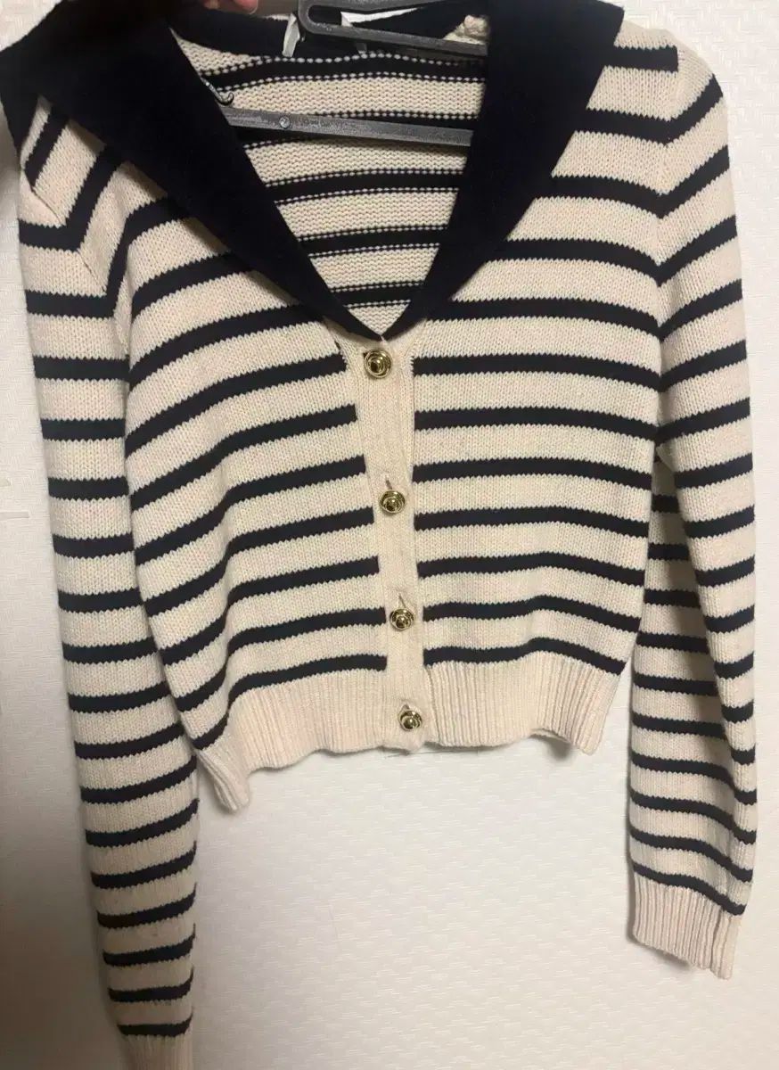 ミュウミュウ ストライプ ニット カーディガン