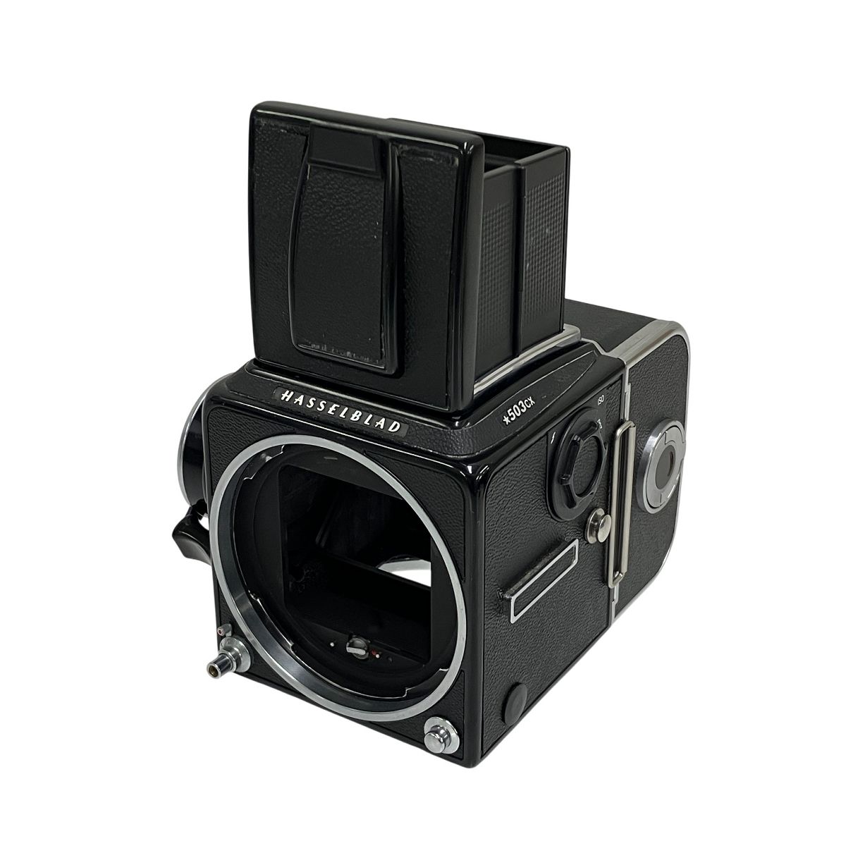 HASSELBLAD 503CX ブラック ボディ ハッセルブラッド 中判フィルムカメラ PME5 ファインダー 付き 1991年製 ジャンク T10619585