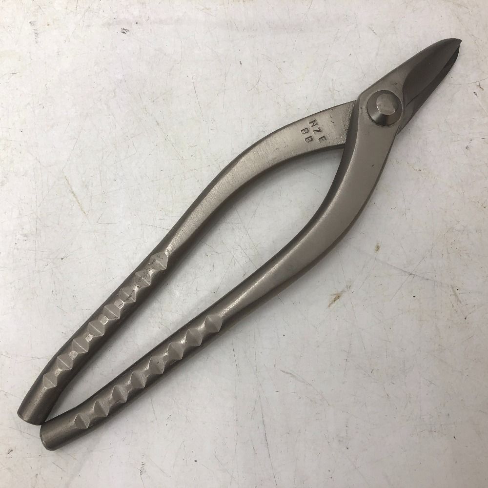 直徳 板金鋏 金切鋏 柳刃 ステン用 全長約270mm 刃長約58mm TF-2