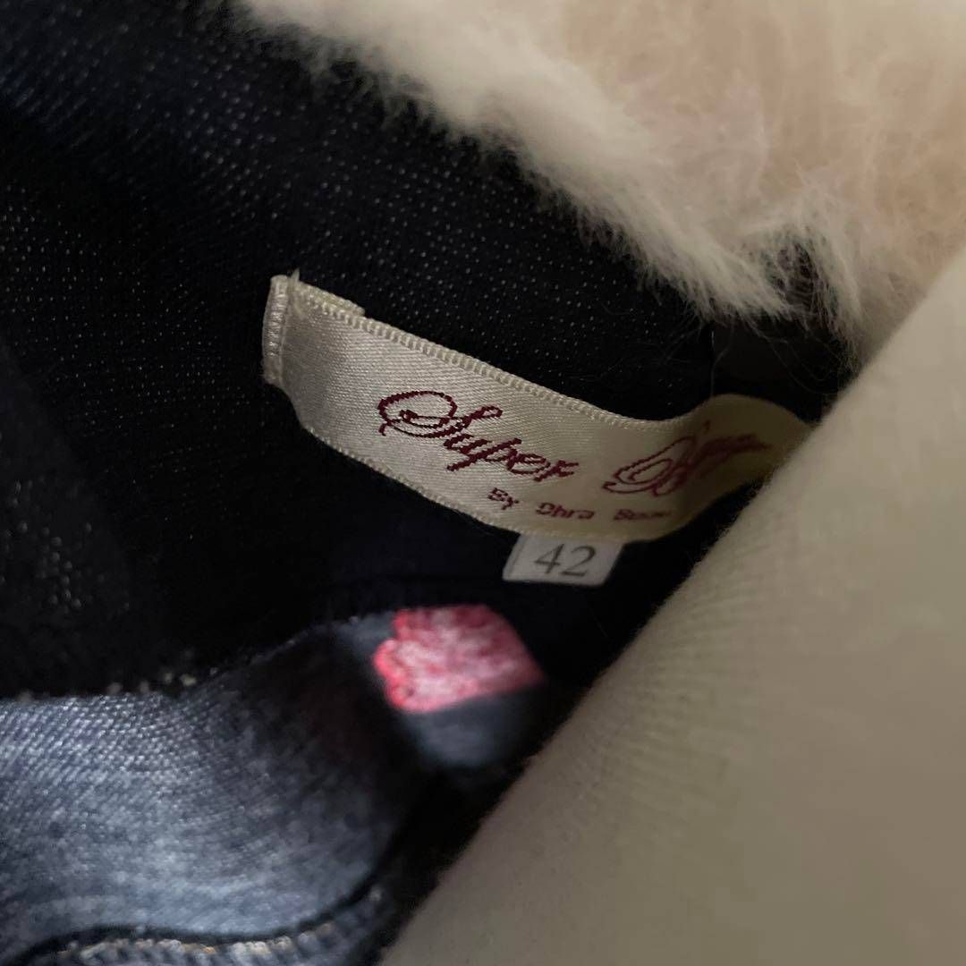 スーパービューティー superbeauty 花柄 ジャケット 刺繍 ファー fur