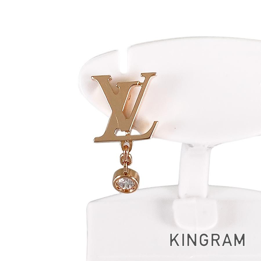 ルイ ヴィトン LOUIS VUITTON イディール ブロッサム LV Q96549 K18PG ダイヤモンド ピアス sss