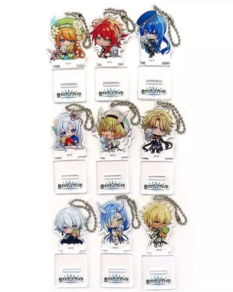 中古】キーホルダー [単品] 集合 描きおろしちびキャラアクリル