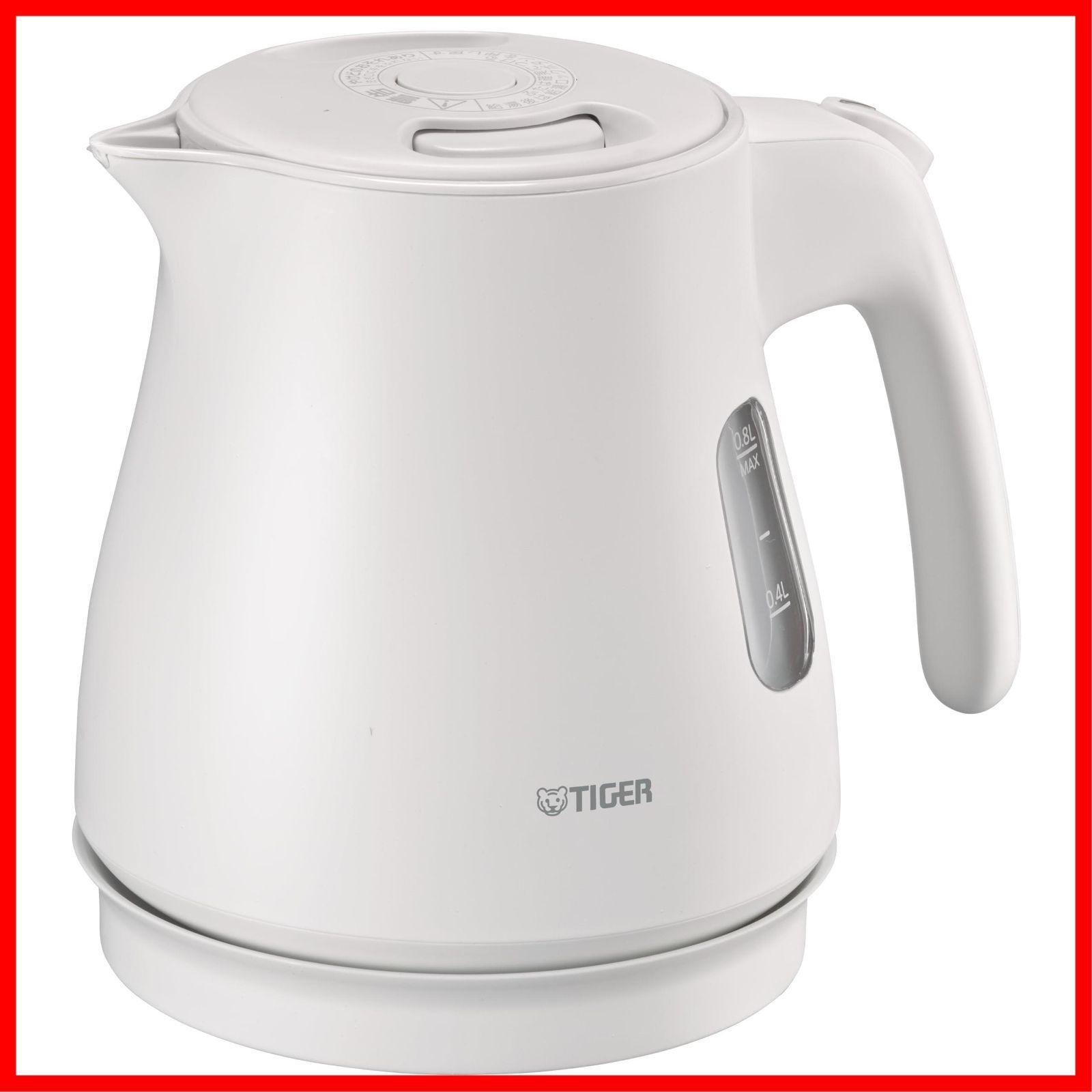 マットホワイト 転倒お湯漏れ防止 PCM-N080 蒸気セーブ 湯沸かし 軽量 驚速 WM 0.8L 電気ケトル WEB タイガー魔法瓶 TIGER