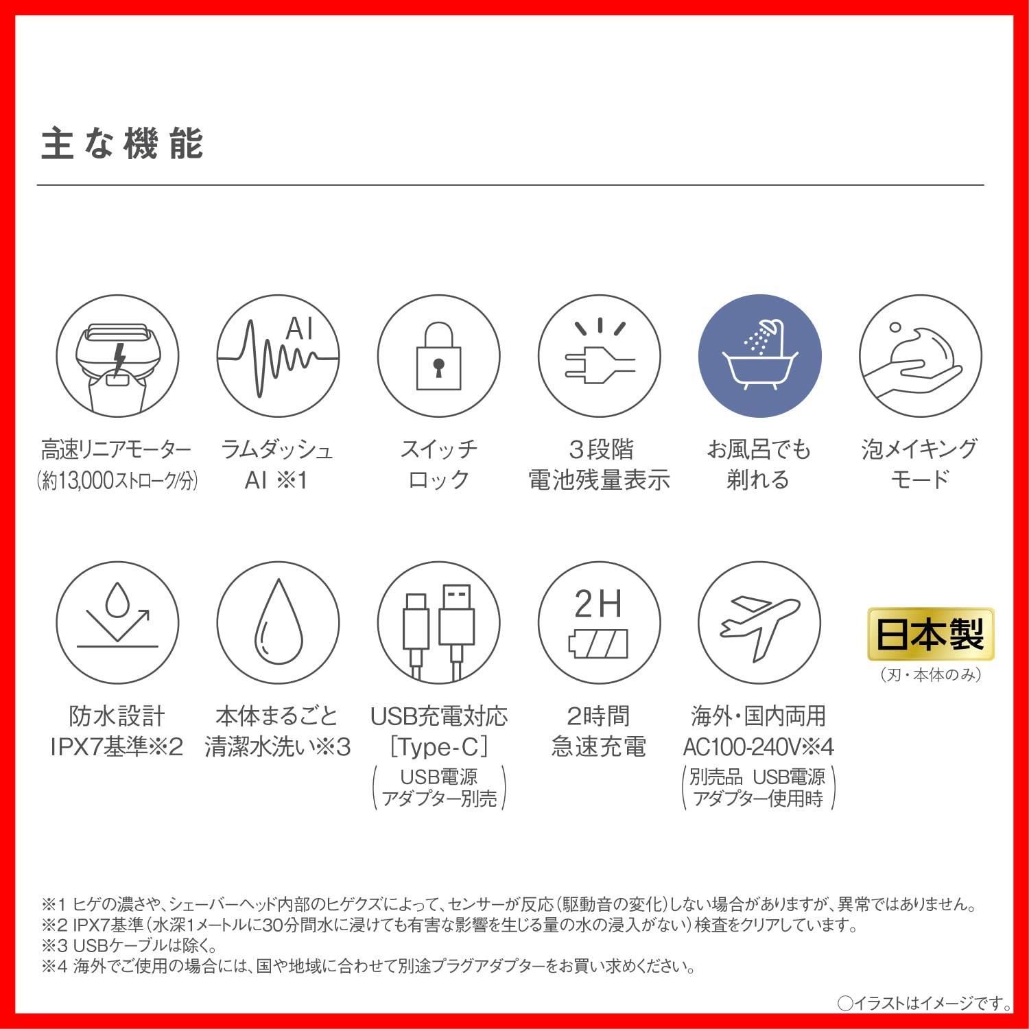 数量 ディープネイビー 3枚刃 LITE メンズシェーバー ES-P330U-A パームインシェーバー ラムダッシュ パナソニック