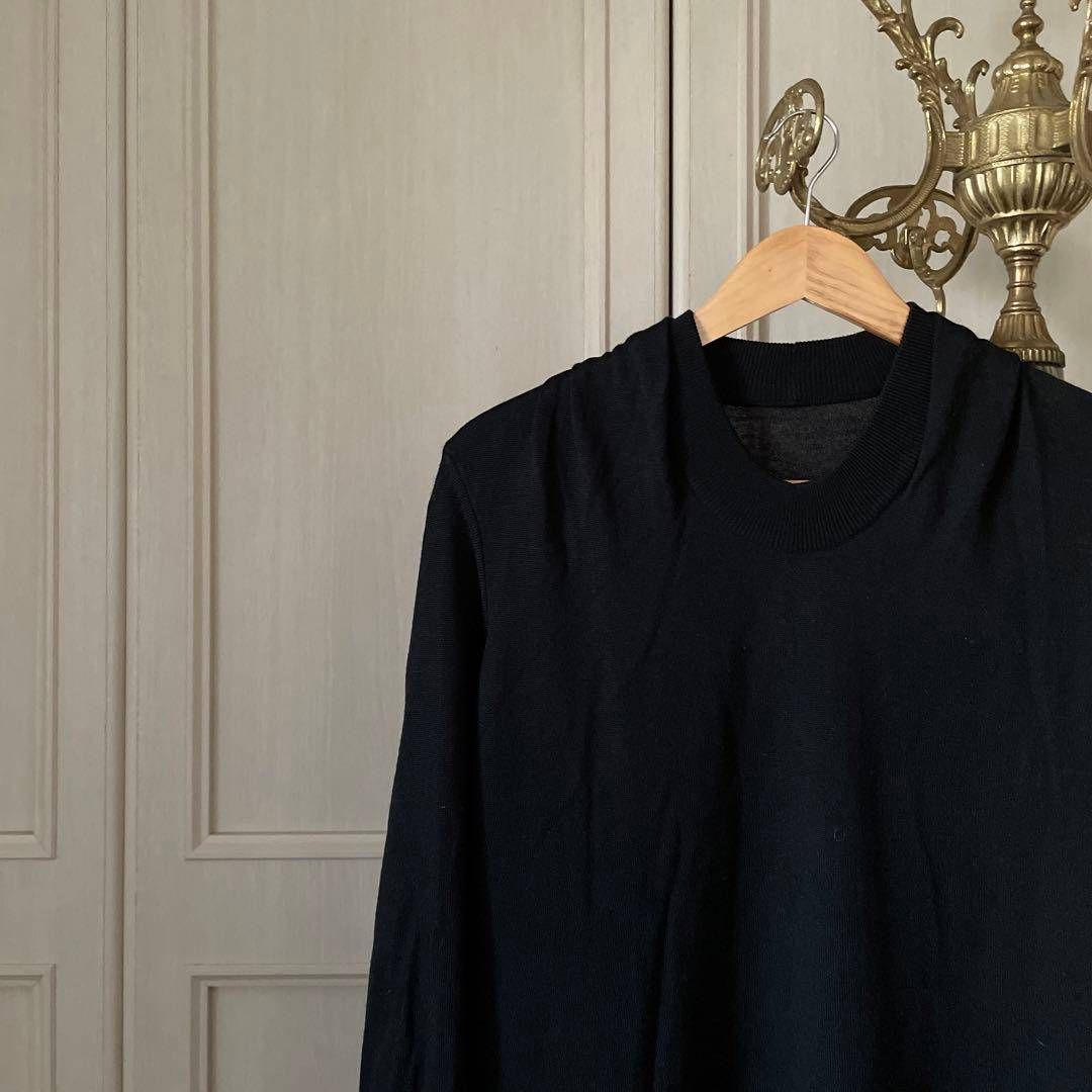 Maison Margiela メゾン マルジェラ ニット ワンピース 黒 ブラック BLACK クロ くろ お呼ばれ デート オフィスカジュアル 食事会 無地