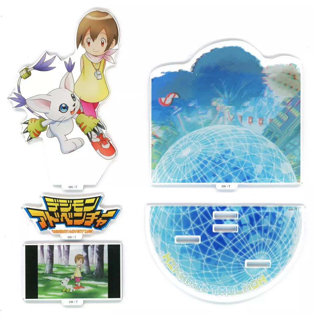 中古】アクリルスタンド・アクリルパネル 八神ヒカリ＆テイルモン