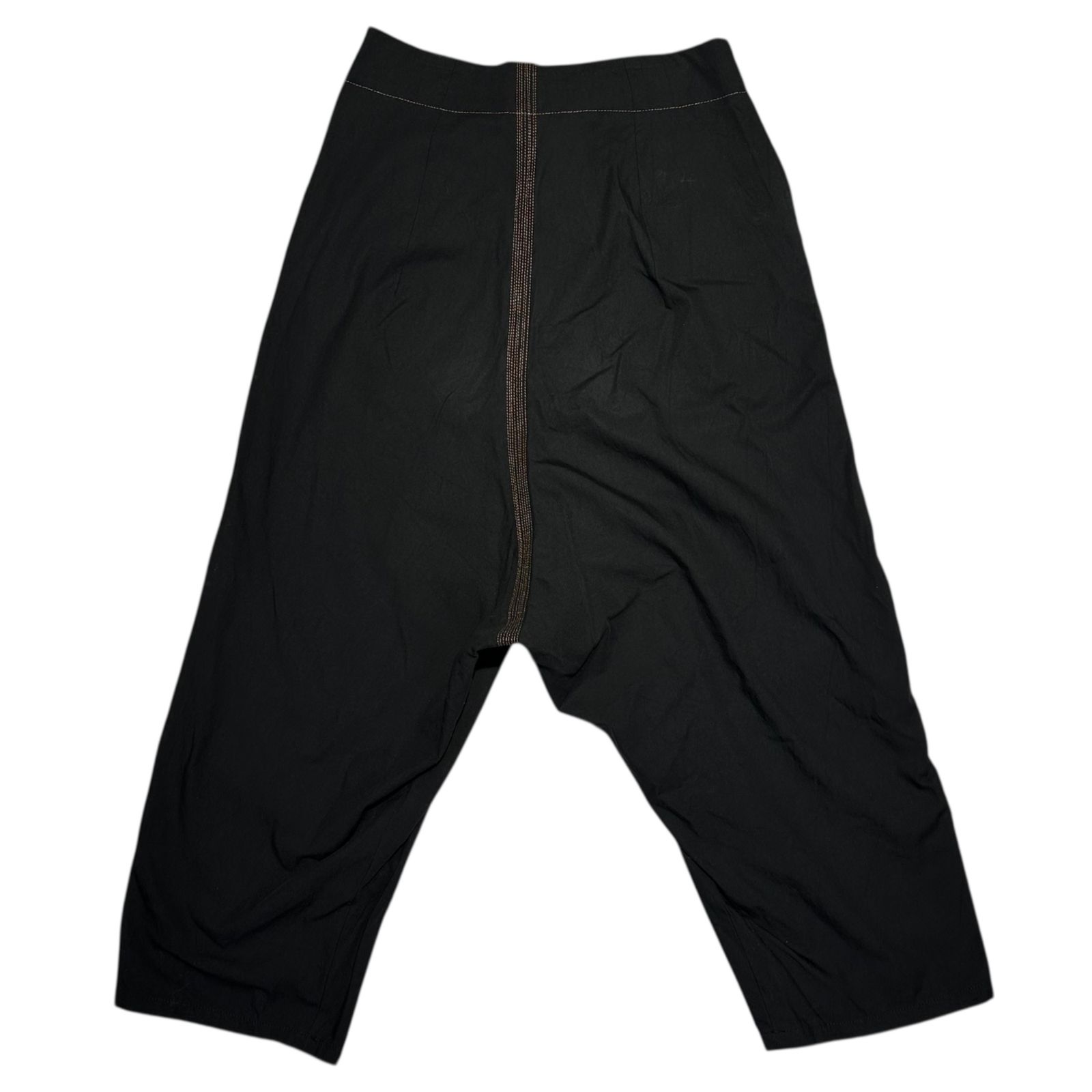 YOHJI YAMAMOTO ヨウジヤマモト Waist Lace-Up Stitched Harem Pants ウエスト レースアップ ステッチ サルエル パンツ FM-P08-001 1 ブラック