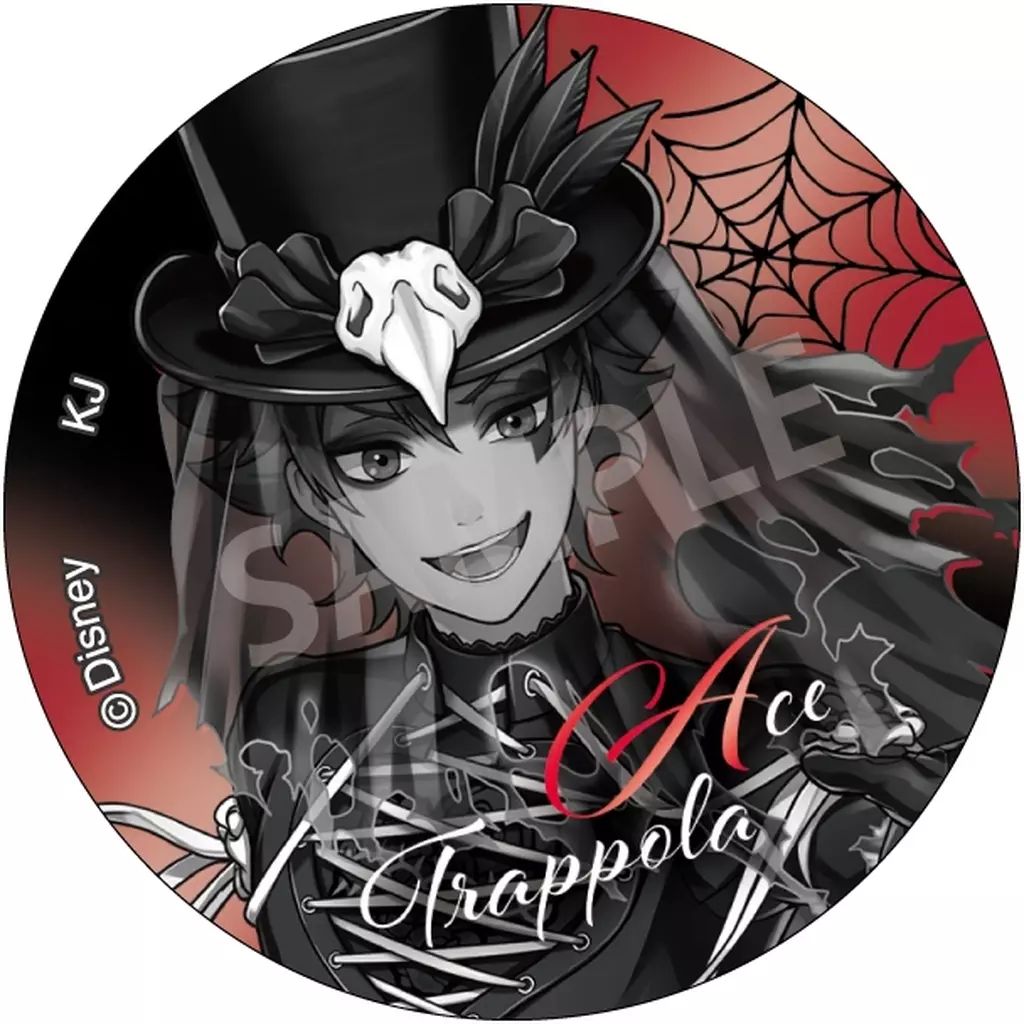 エース・トラッポラ 缶バッジ スケアリー・ドレス 中古】バッジ・ビンズ エース・トラッポラ 「ディズニー ツイステッド