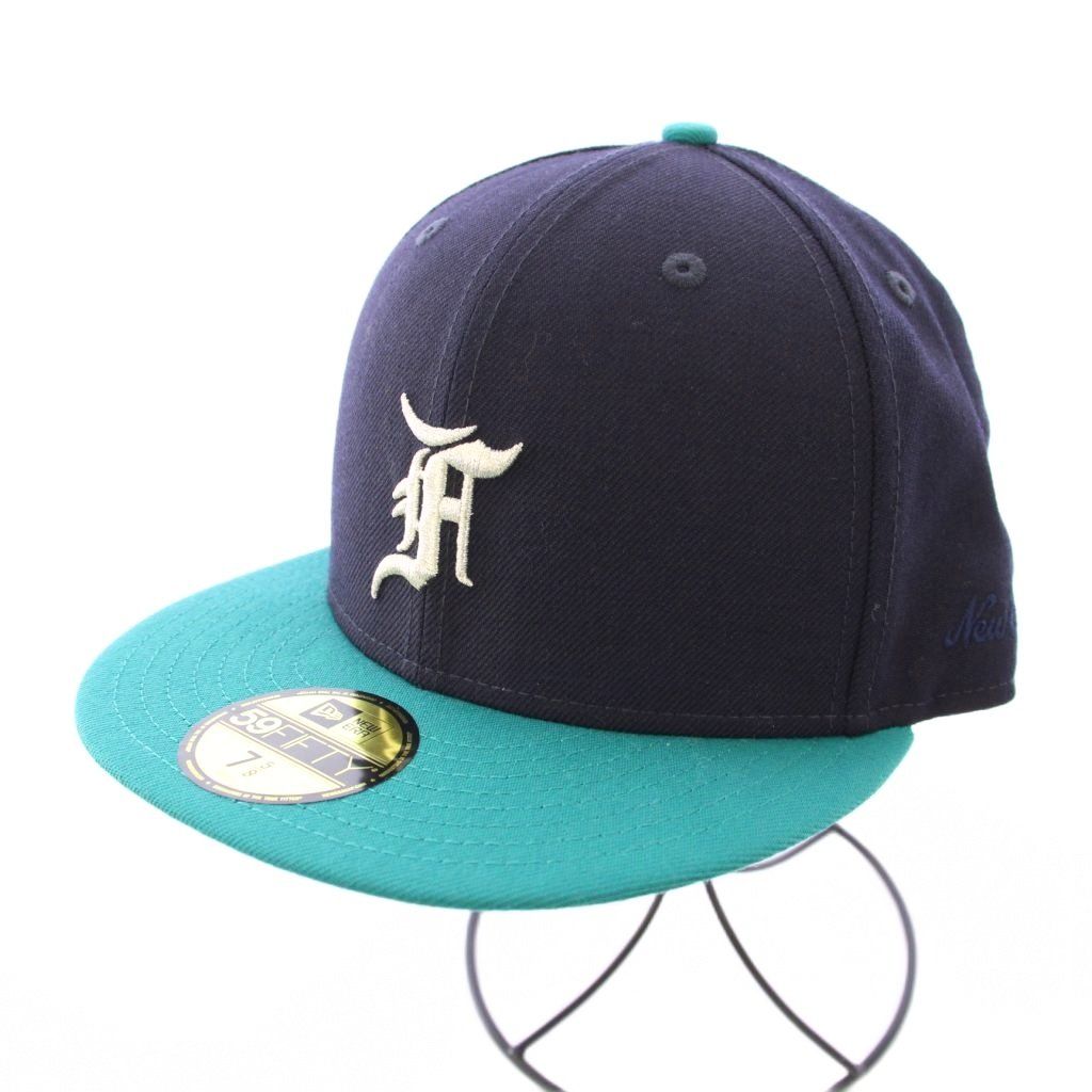 ニューエラ NEW ERA Fear of God Mariners キャップ 帽子 6パネル ウール ロゴ 刺繍 60.6cm 紺 ネイビー BB