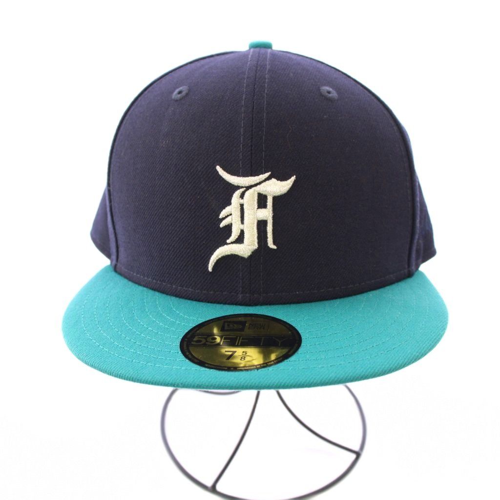 ニューエラ NEW ERA Fear of God Mariners キャップ 帽子 6パネル ウール ロゴ 刺繍 60.6cm 紺 ネイビー BB