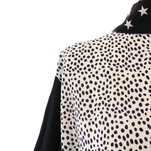  シスタージェーン Sister Jane フ ワンピース ミモレ ロング 半袖 星柄 バイ M 黒 ブラック 白 ホワイト BB 長袖 七分袖 その他