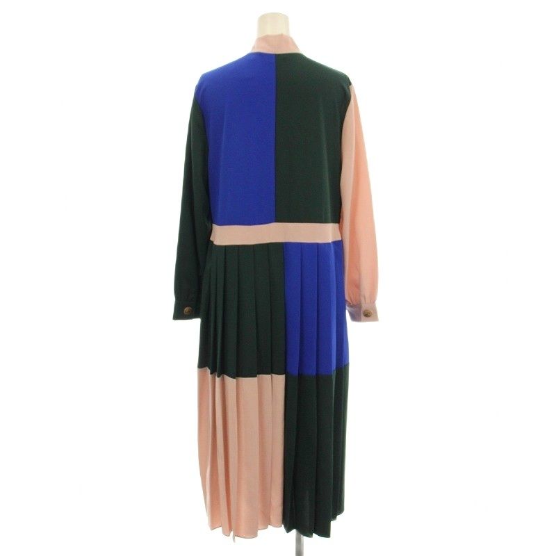 シスタージェーン Sister Jane ワンピース プリーツ ロング 長袖 シャツワンピース S ピンク 青 緑 G