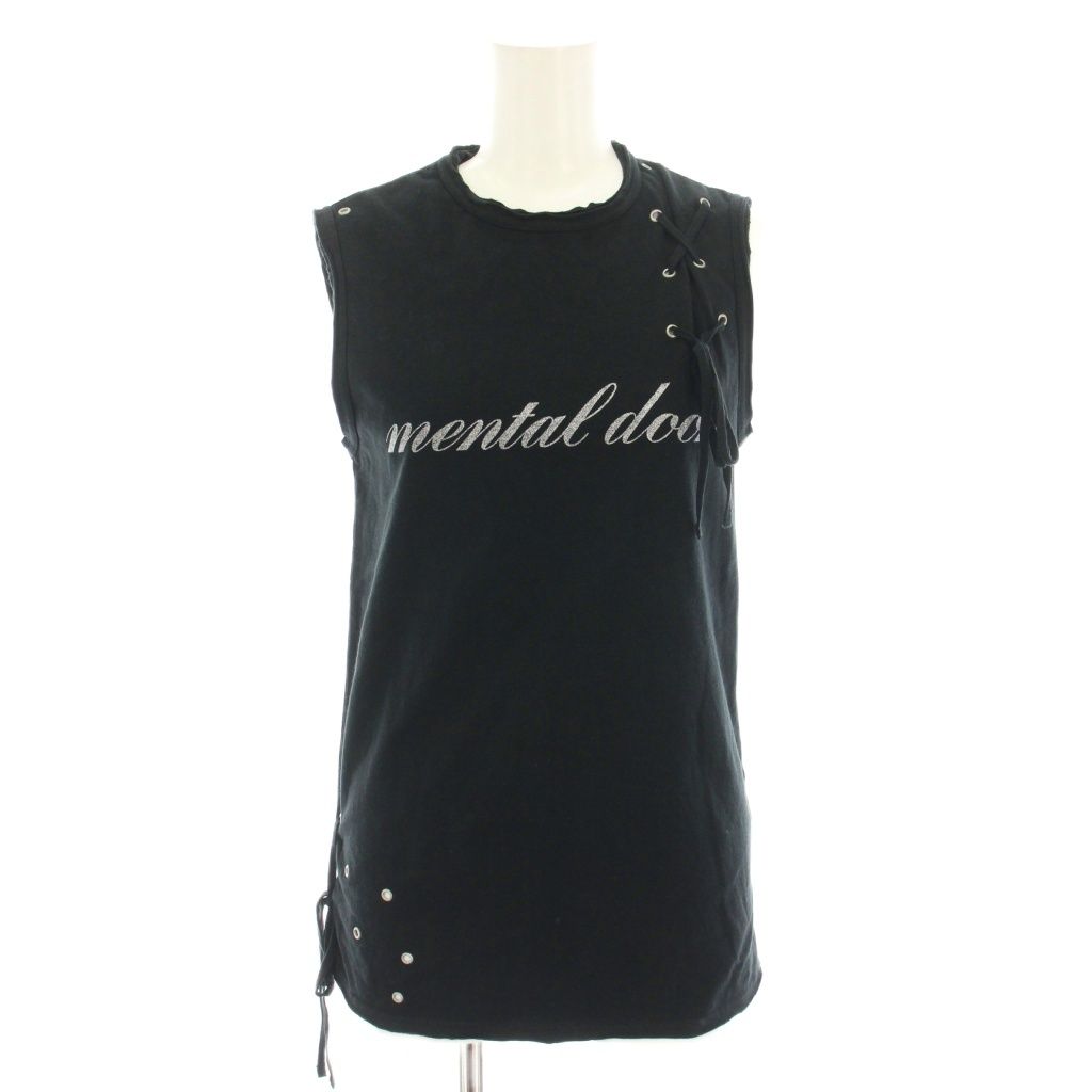 ヒステリックス Hysterics タンクトップ ロゴプリント リボン ラメ 黒 ブラック シルバー 2CR-2780 YT