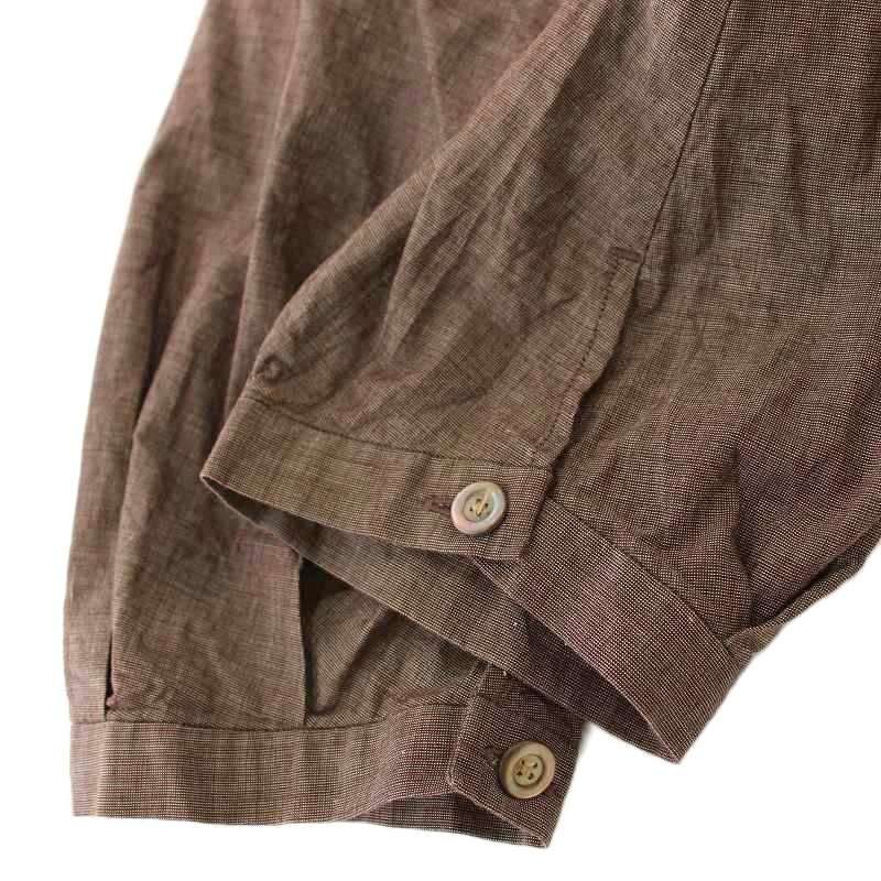  フォーティーファイブアールピーエム 45 R rpm ノー シャツ ブラウス 七分袖 2 焦げ茶 ブラウン 7063058 G その他 トップス