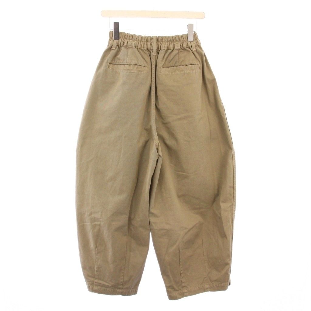 ハーベスティ HARVESTY チノクロスサーカスパンツ チノパンツ ワイド タック イージー ジップフライ ウエストゴム 1 ベージュ A11709-51 BB