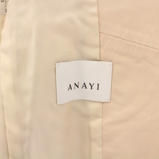アナイ ANAYI レザージャケット 羊革 ノーカラー アウター ジップ