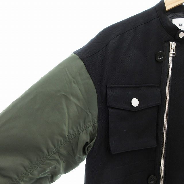 エンフォルド ENFOLD Fine Woolギャバ ミリタリーコート ジャケット