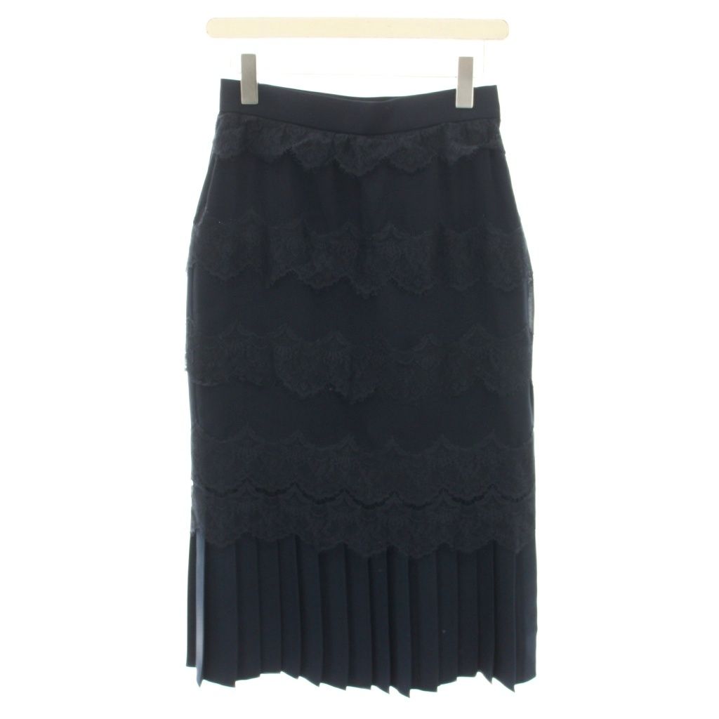 シートーキョー SHE Tokyo スカート ロング タイト プリーツ レース 花