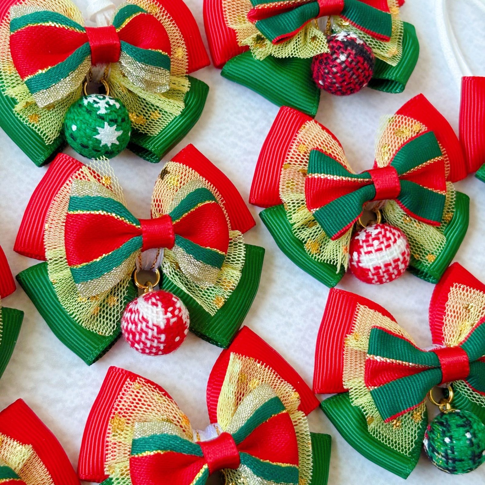 在庫限り】 20本 トリミングチョーカー 《084》 クリスマス チュール