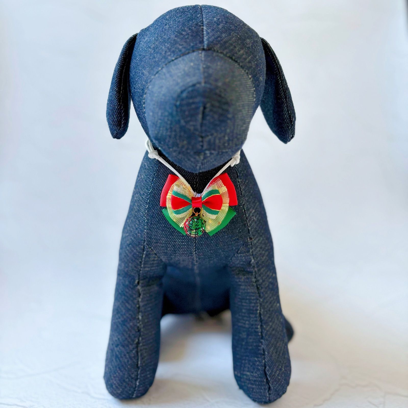 トリミングチョーカー リボン クリスマス 在庫限り】 20本 トリミングチョーカー 《084》 クリスマス チュール