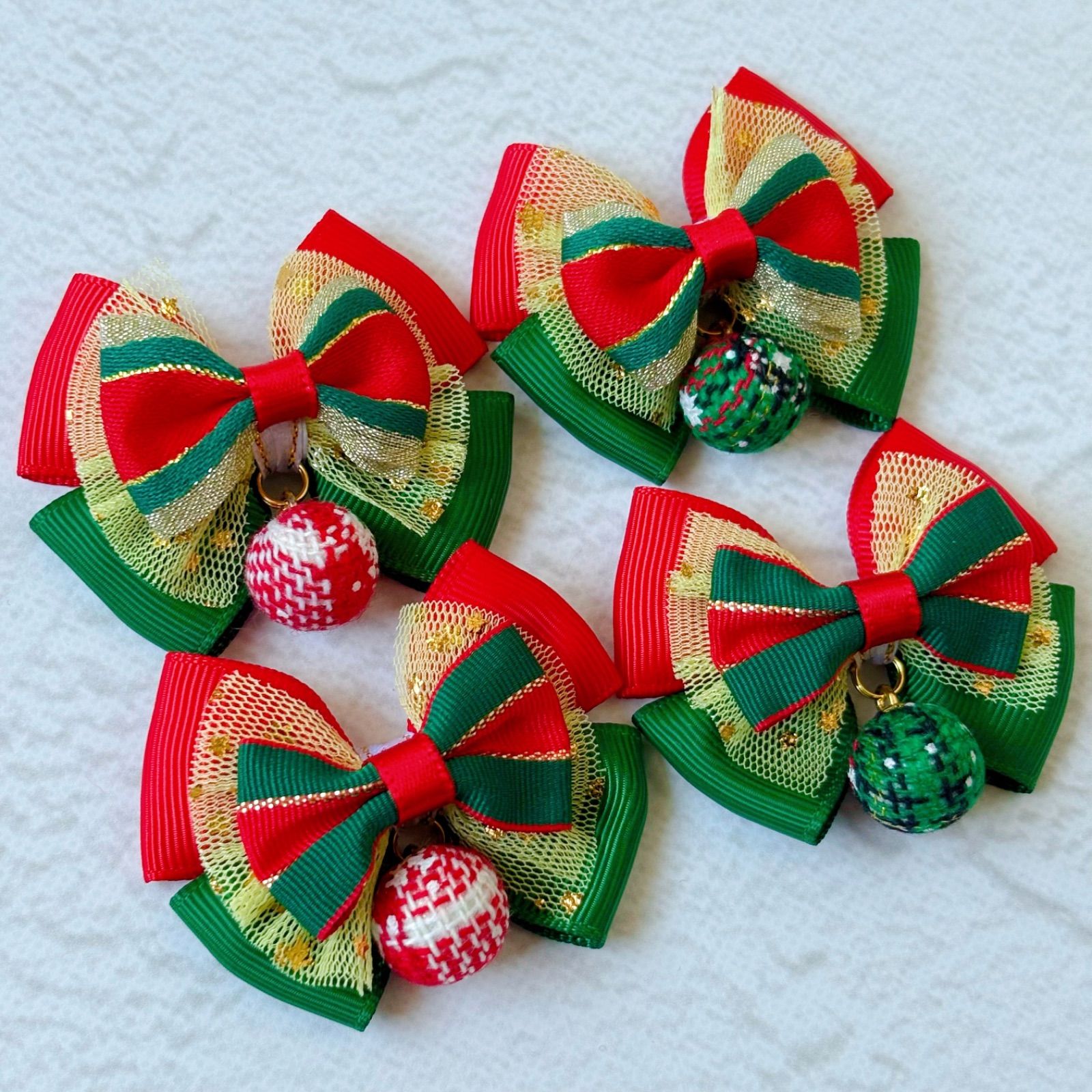 在庫限り】 20本 トリミングチョーカー 《084》 クリスマス チュール