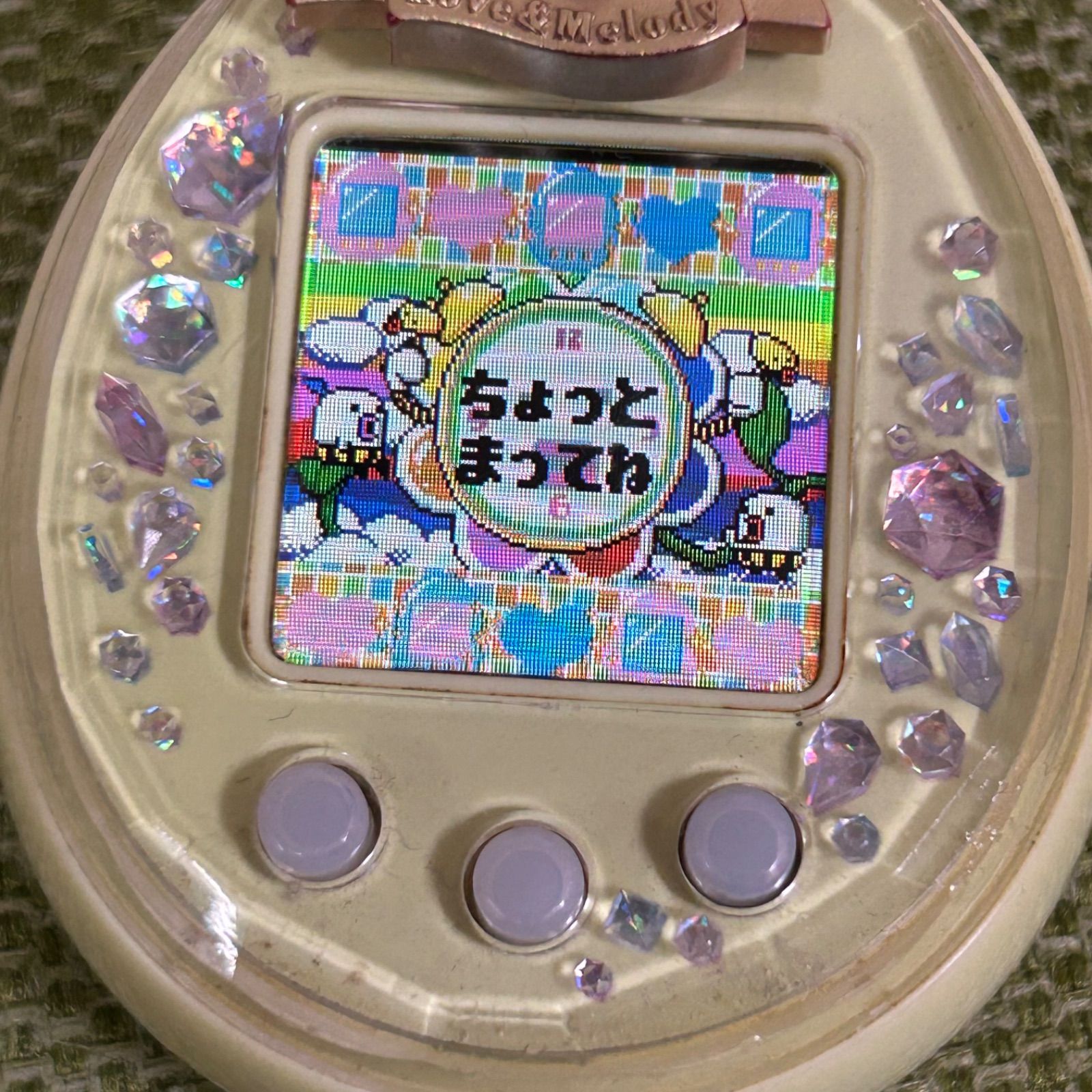 バンダイ たまごっちピース tamagotchi p's イエロー デコピアス付き