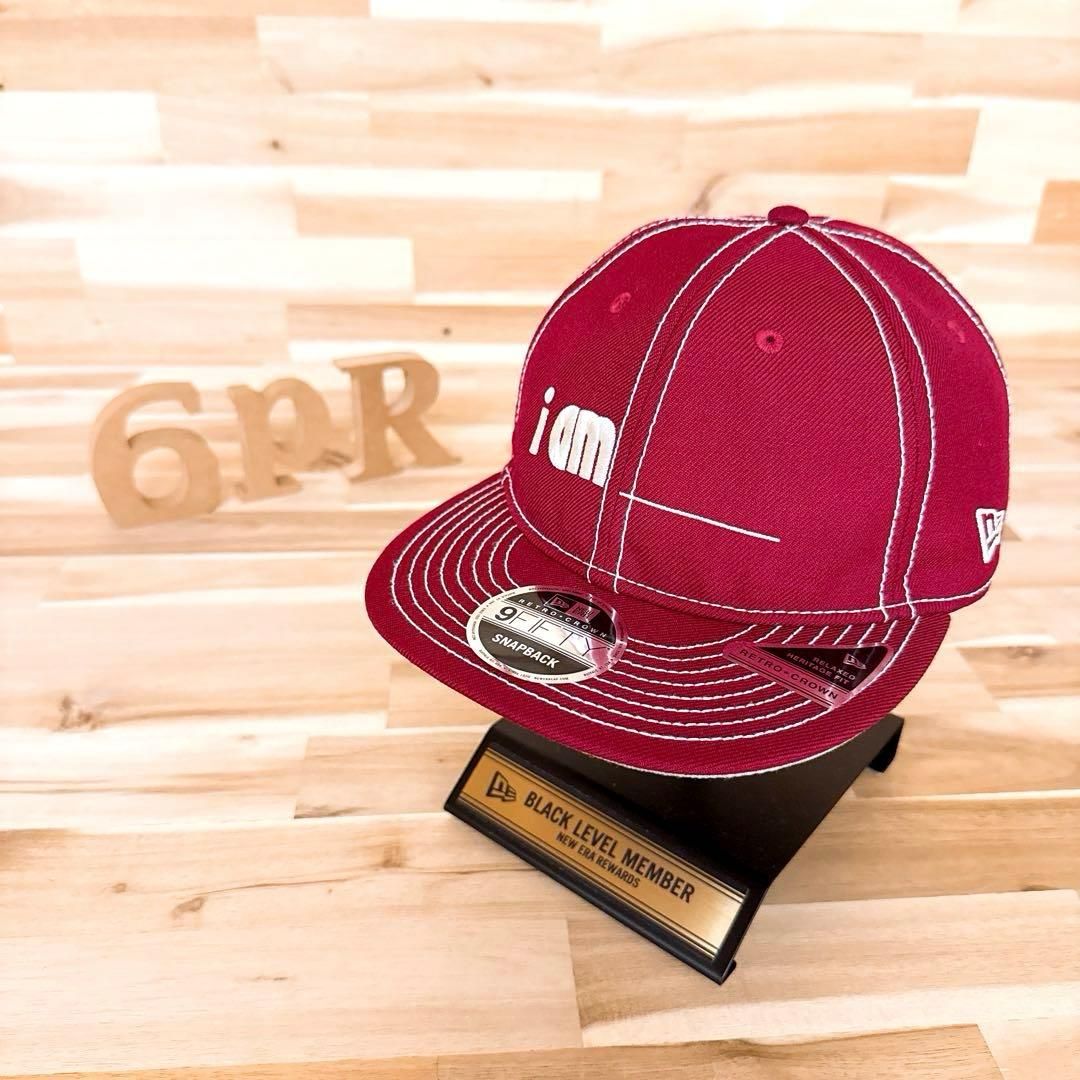 稀少 ニューエラ×在原みゆ紀 コラボ i am ロゴ キャップ 赤×白