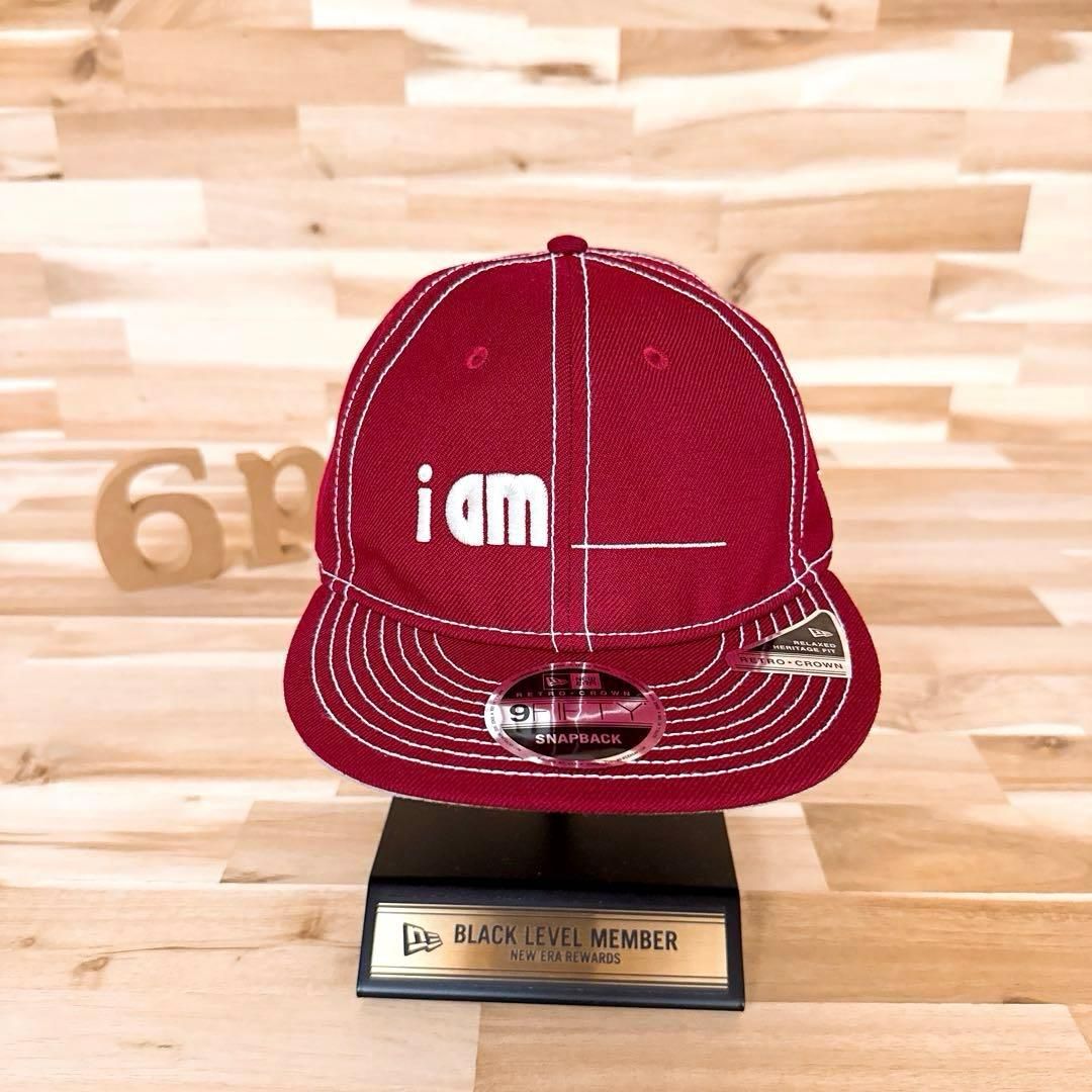 ニューエラ×在原みゆ紀 コラボ i am ロゴ キャップ 赤×白