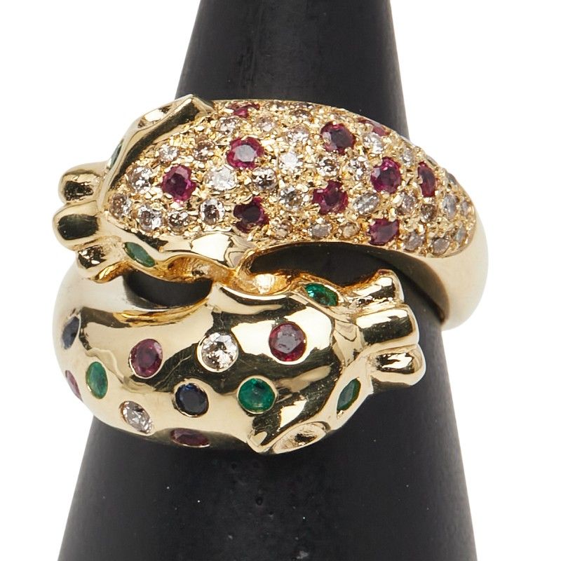 ノーブランド パンサー モチーフ K18YG イエローゴールド レディース no brand 240-43029