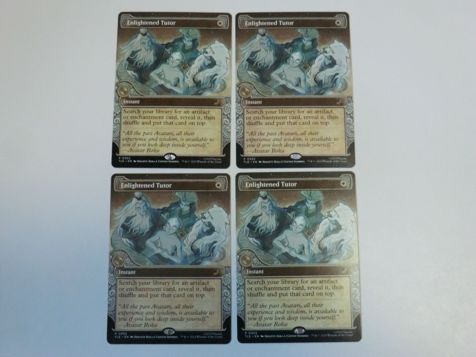 MTG 悟りの教示者 ショーケース アバター 伝説の少年アン 英語 4枚セット