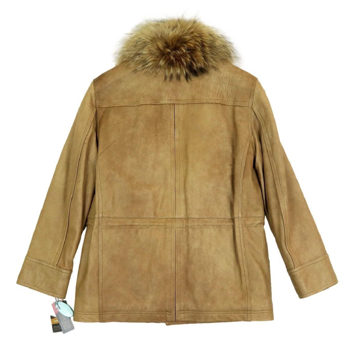 S3388 2WAY Wind Armor ウインドアーマー レザージャケット レザーコート リアルファー 羊革 一部難有 サイズM