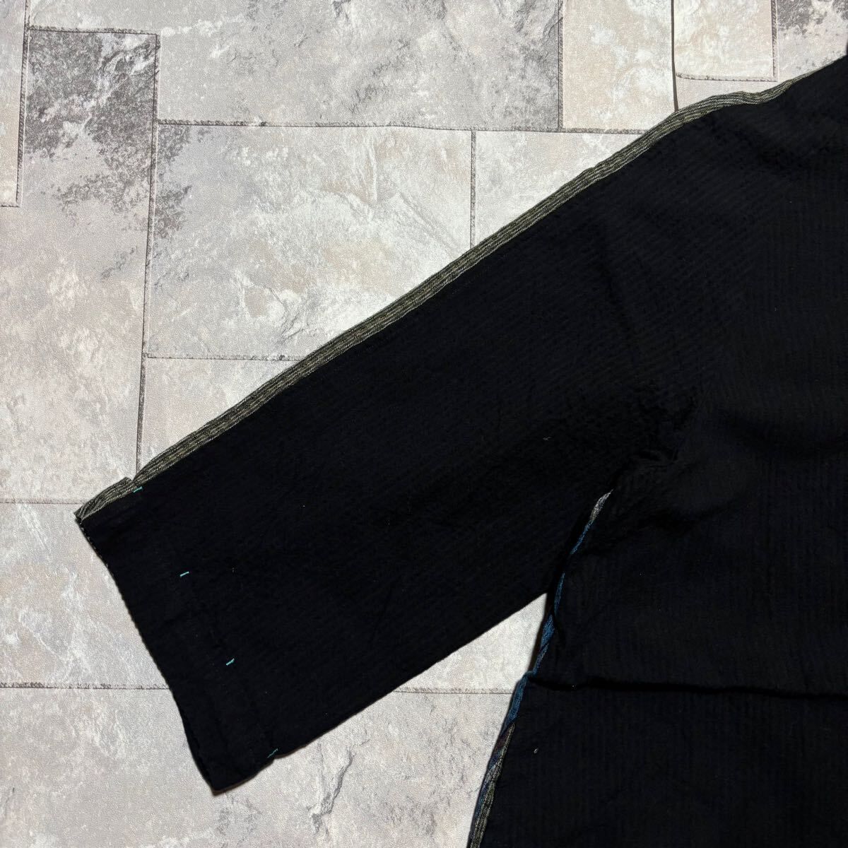 彩藍 さいあい 宮田織物 チュニック 羽織り 久留米絣 アウター 伝統 コットン サイズF 玉FS1632